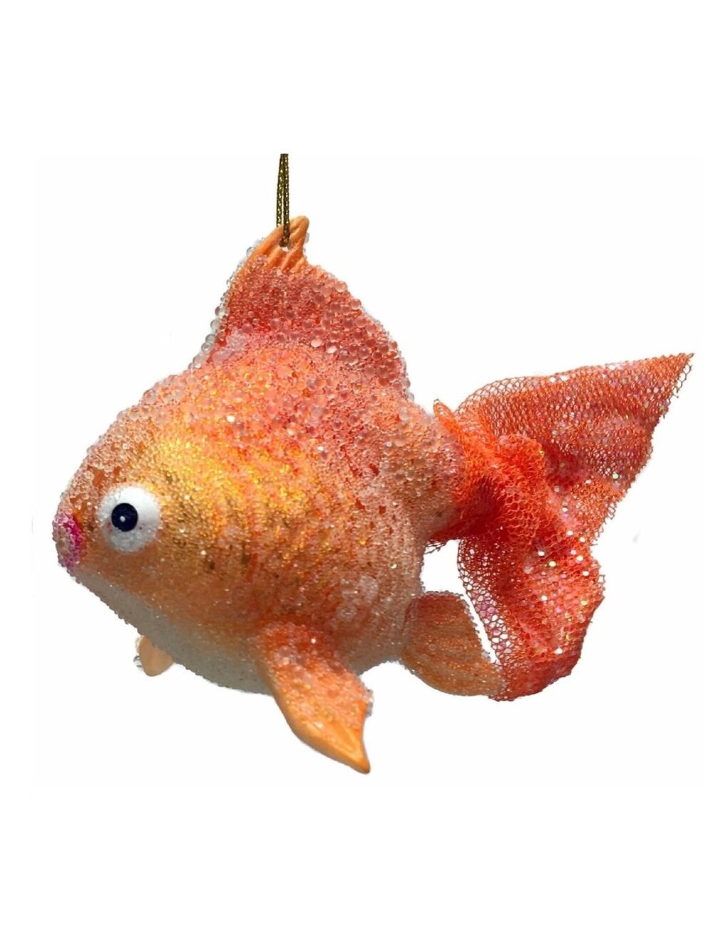 Goldfish December Diamonds 79-80948 Orange 3.5" Foam Christmas Ornament Fish
